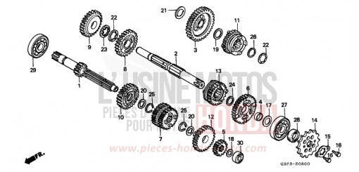 BOITE DE VITESSES CR80RBX de 1999